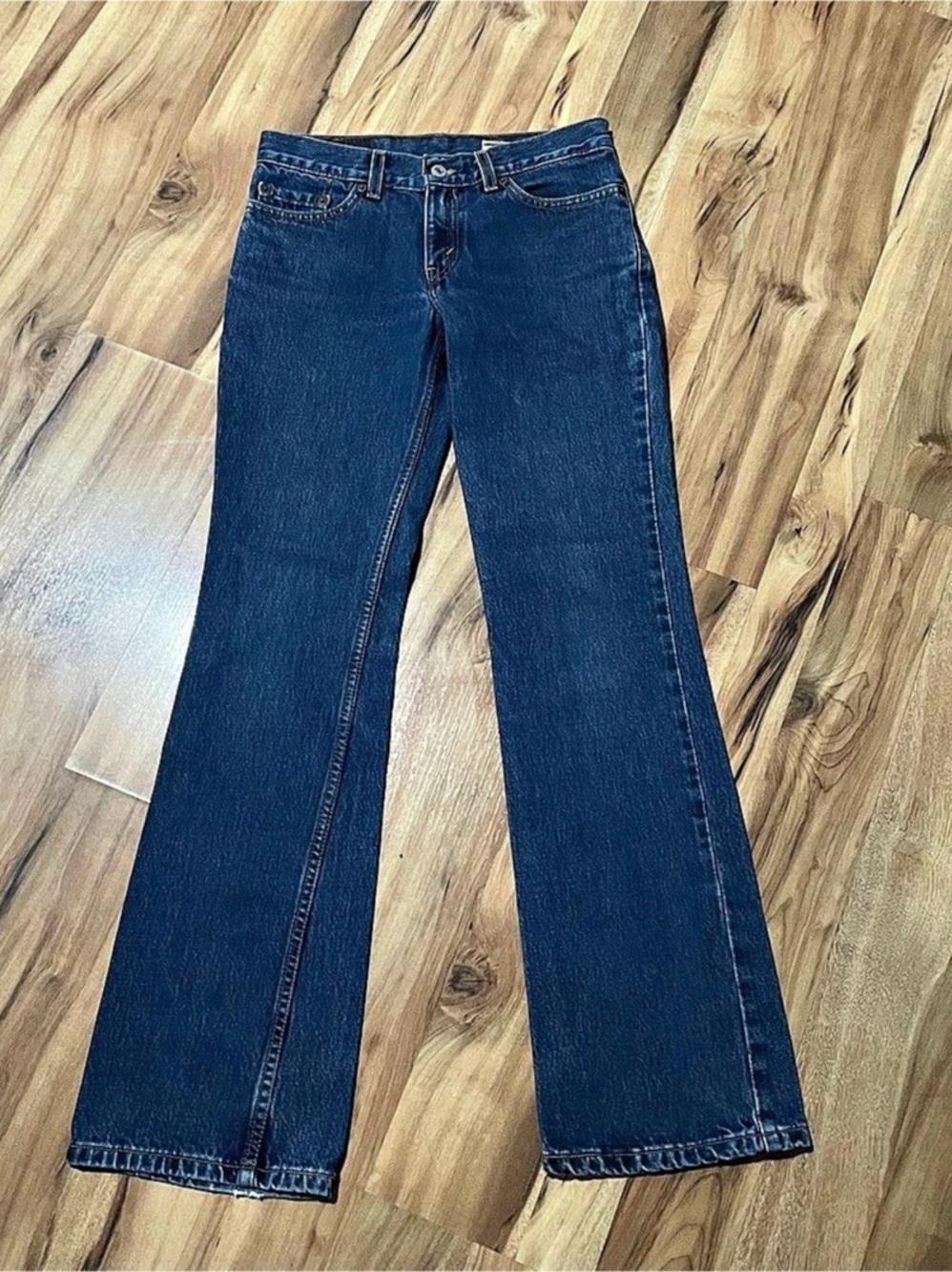 VTG 2000 Levi’s 518 Superlow Bootcut Jeans Made in USA Blue Denim Size 3 JR Y2K